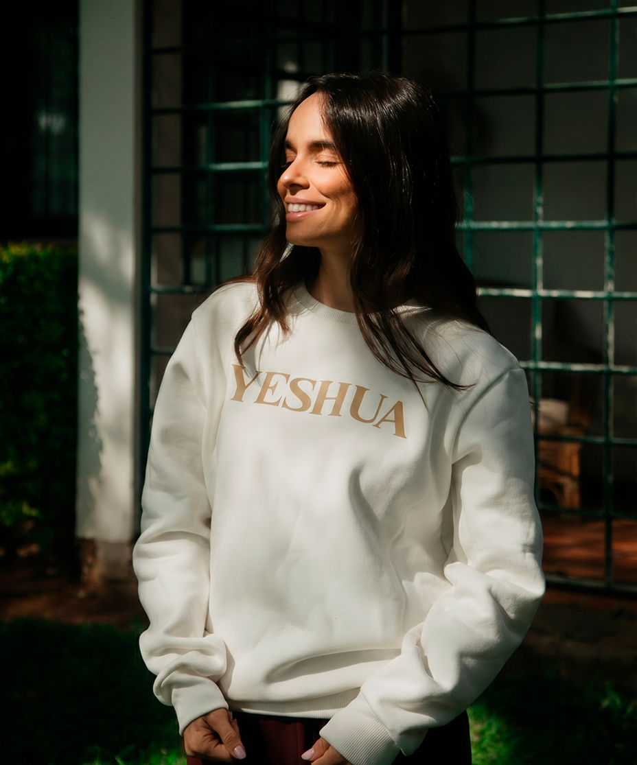 Moletom Vida Feminino OffWhite c/ Bege