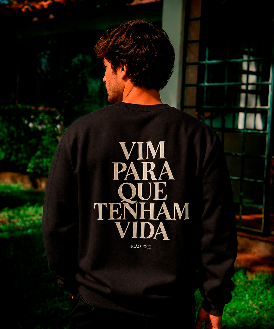 Moletom Vida Masculino Preto