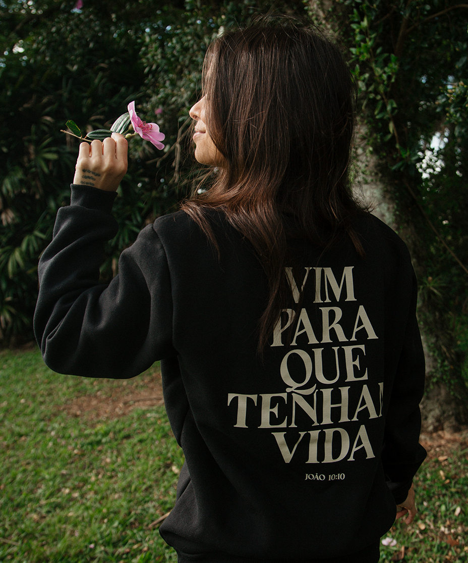 Moletom Vida Feminino Preto