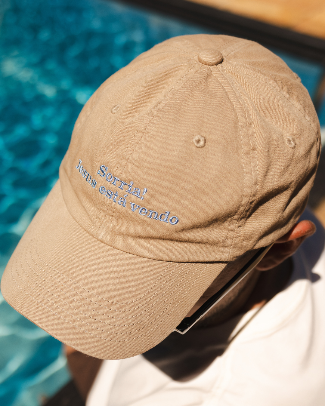 Boné Bege - Sorria, Jesus está vendo