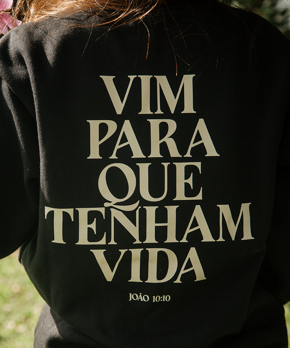 Moletom Vida Feminino Preto