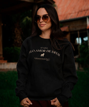 Moletom Amor de Deus Feminino Preto