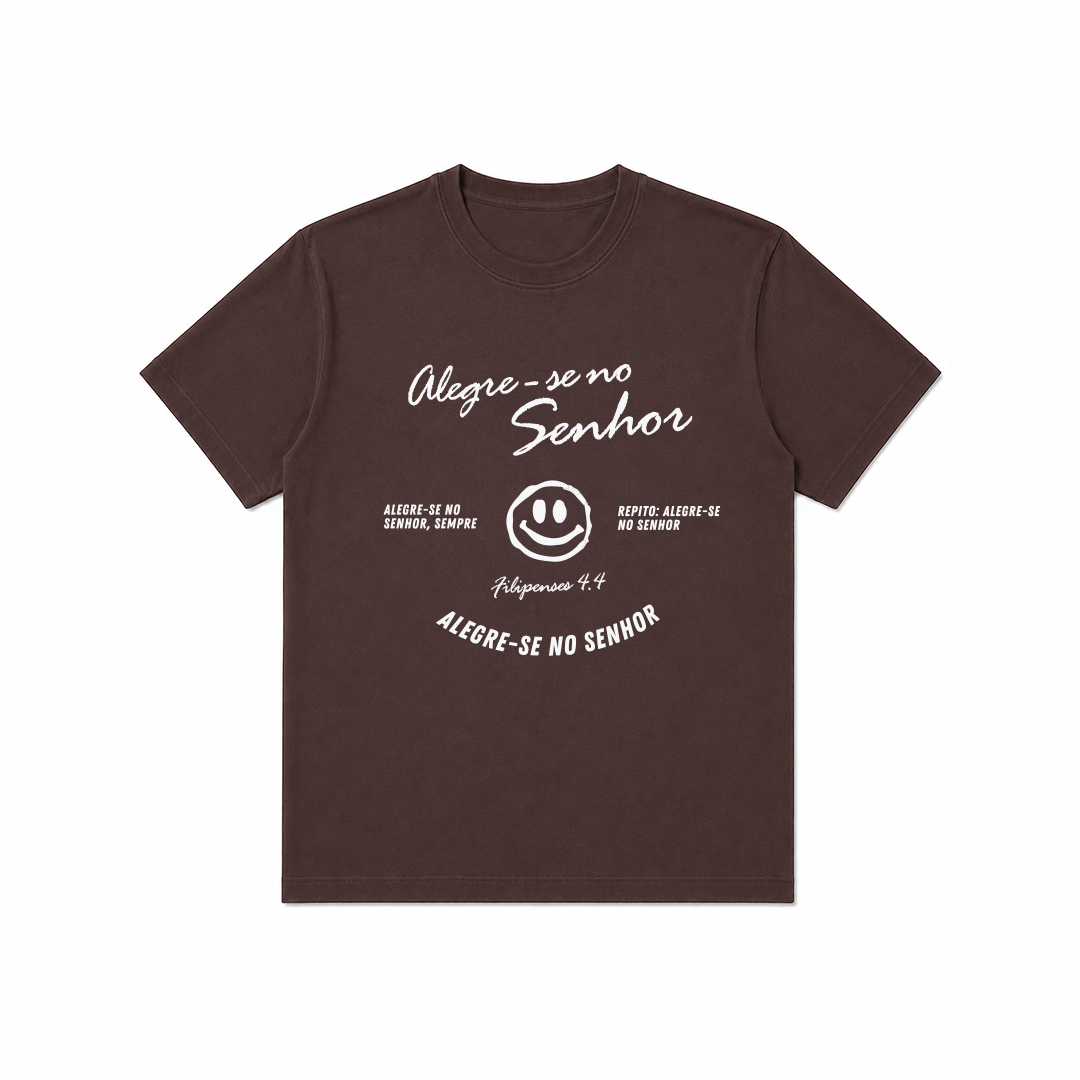 Camiseta Clássica Feminina - Alegre-se no Senhor