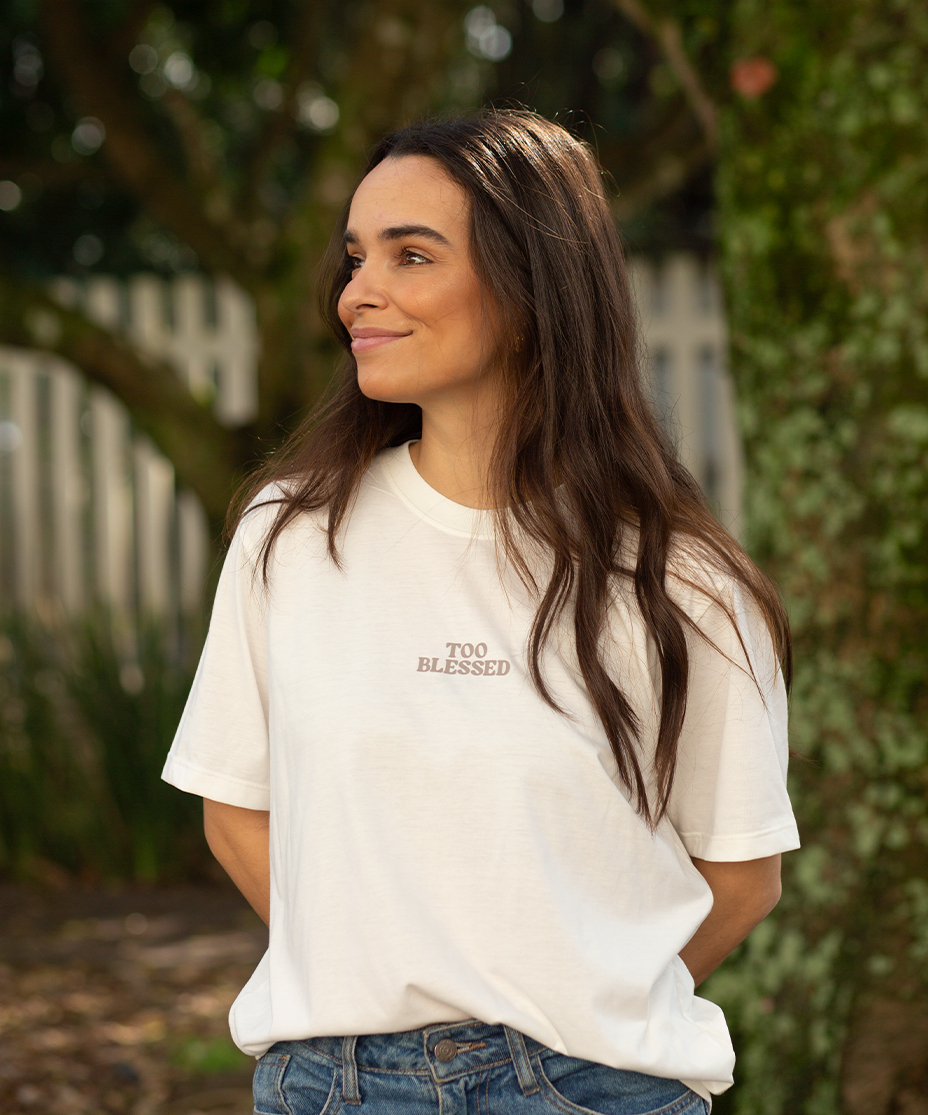 Camiseta Clássica Feminina - Abençoada