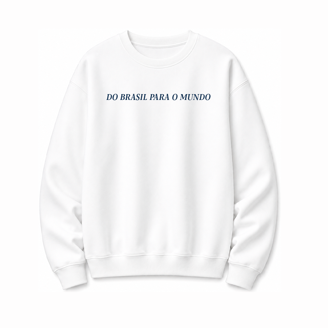 Moletom Feminino - Brasil Off White
