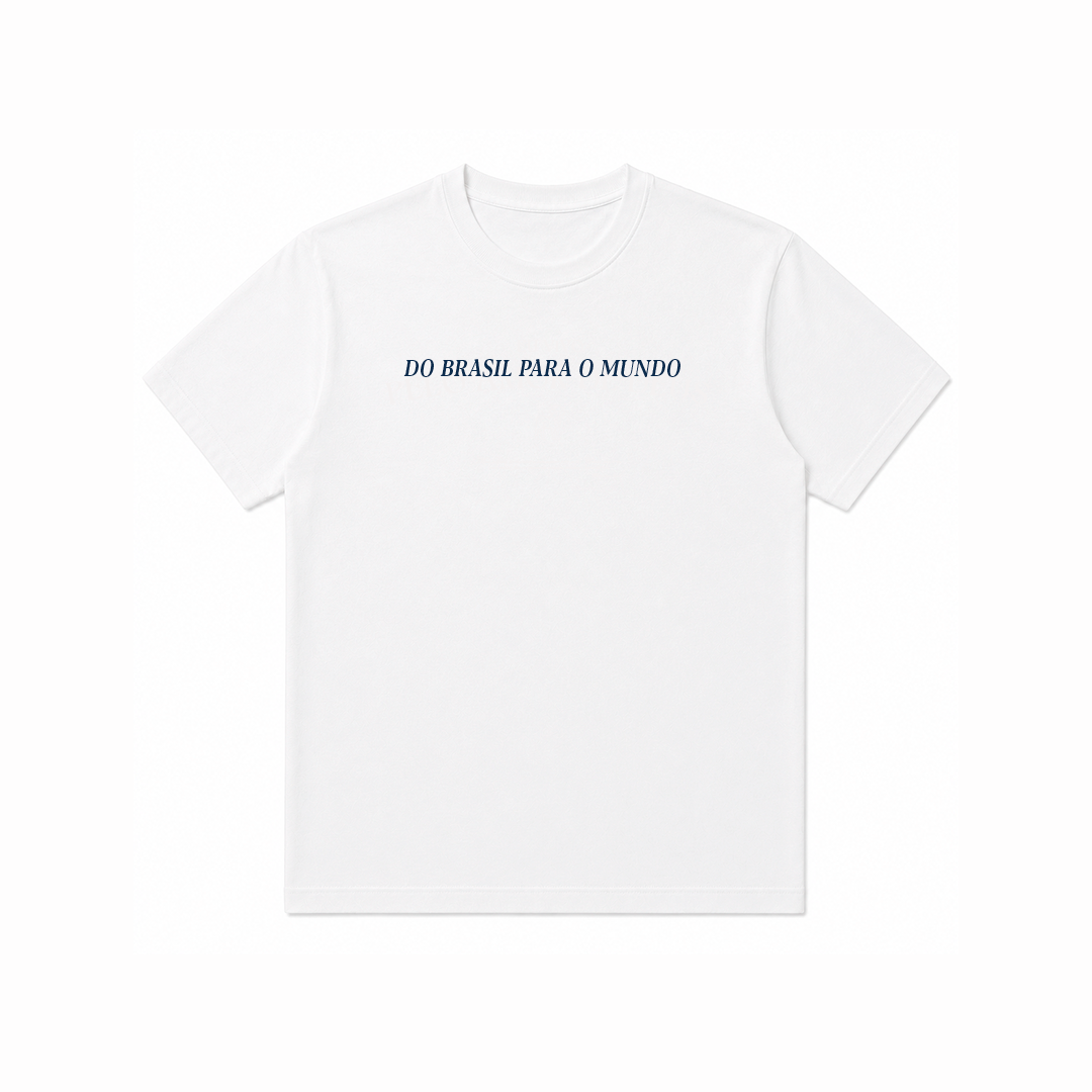 Camiseta Clássica Masculina - Do Brasil para o Mundo OffWhite