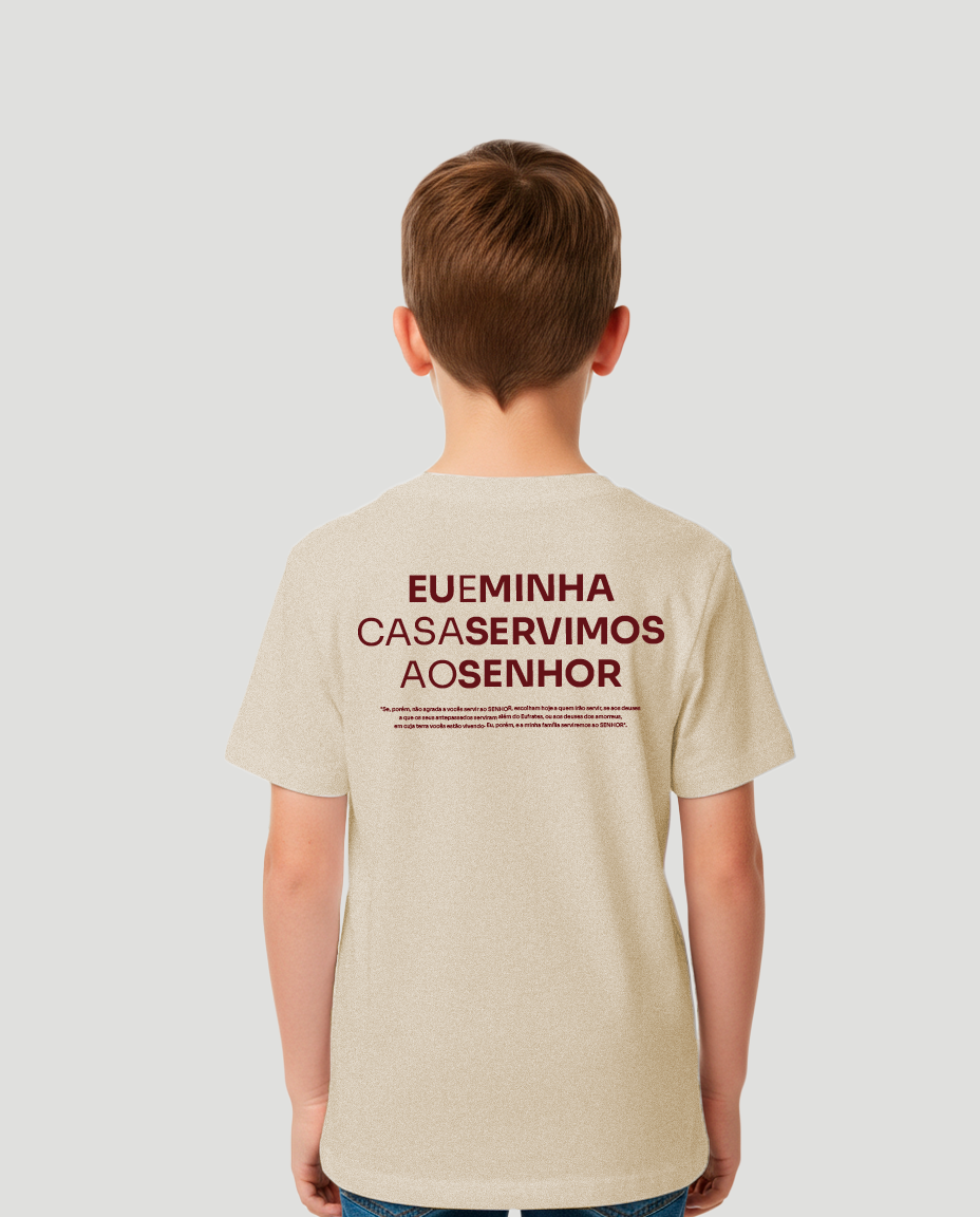 Camiseta Infantil - Eu e minha casa servimos ao senhor