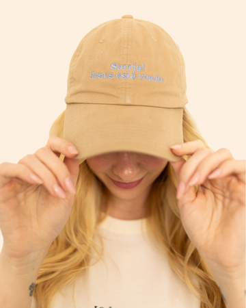 Boné Bege - Sorria, Jesus está vendo