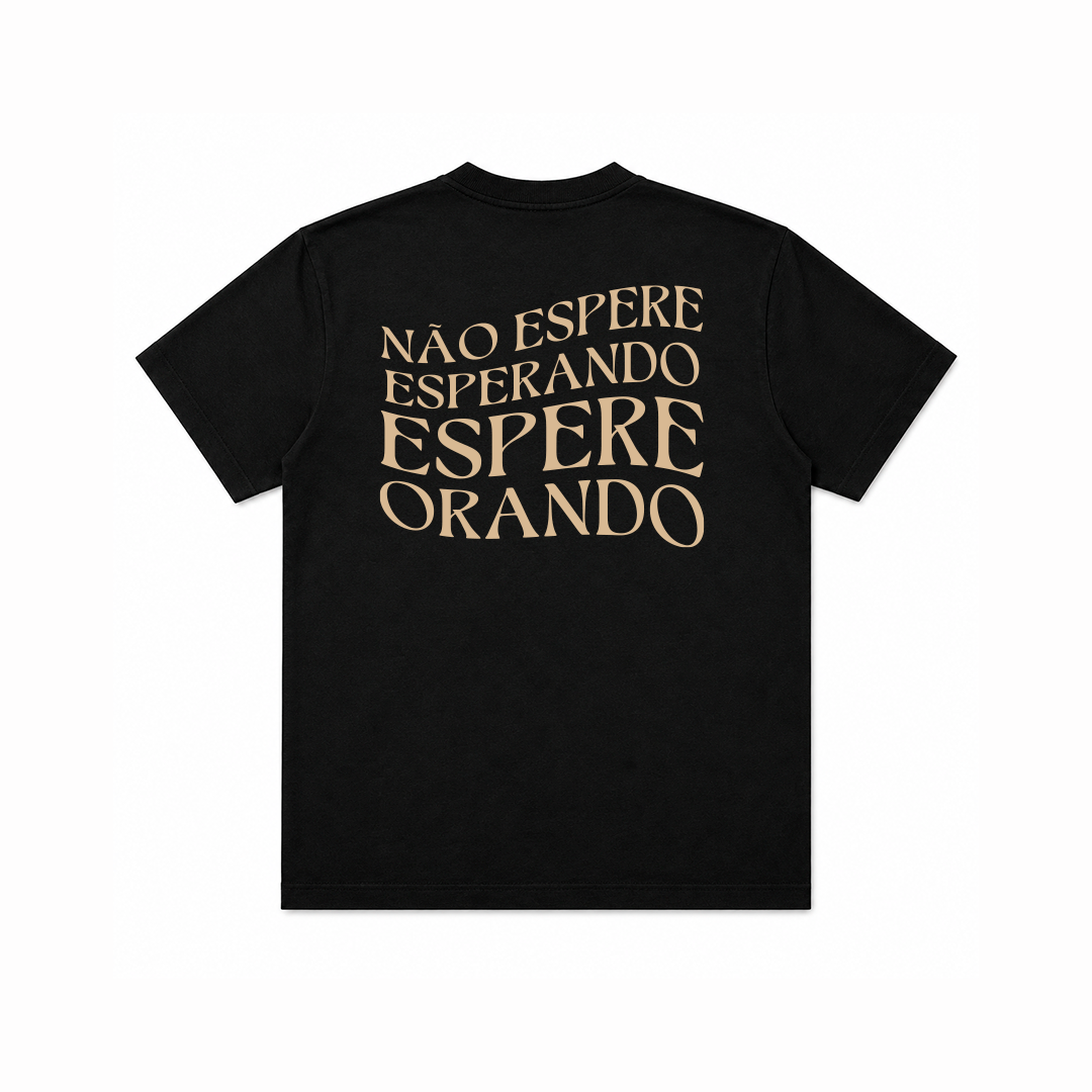 Camiseta Clássica Masculina - Não espere esperando