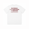 Camiseta Clássica Masculina OffWhite - Eu e minha casa servimos ao senhor