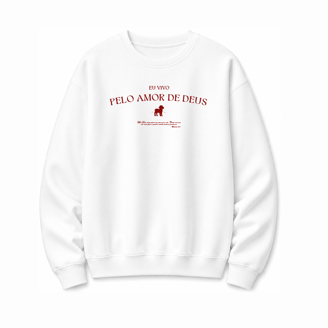 Moletom Amor de Deus Feminino Offwhite