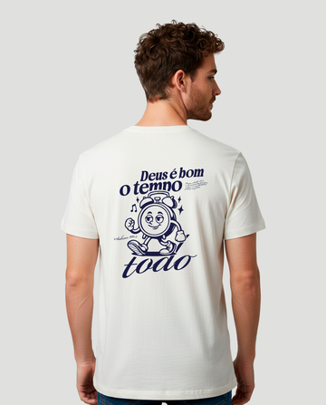 Camiseta Clássica Maculina - Deus é bom o tempo todo