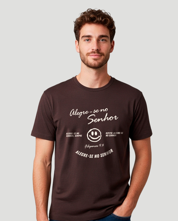 Camiseta Clássica Masculina - Alegre-se no Senhor