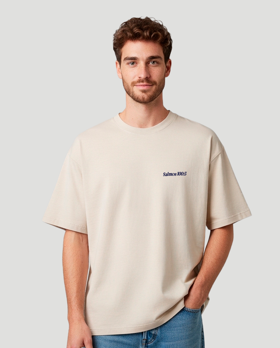 Camiseta Oversized - Deus é Bom o tempo todo