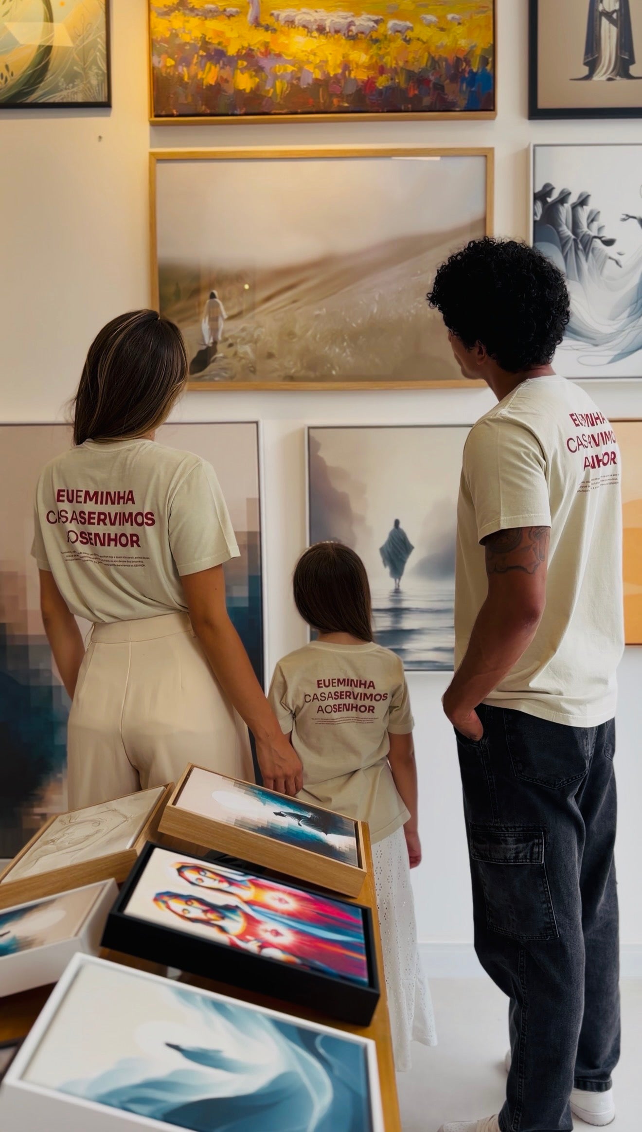 Camiseta Clássica Masculina - Eu e minha casa servimos ao senhor