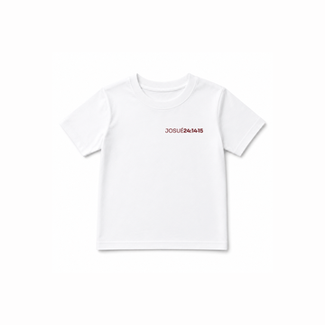 Camiseta Infantil Offwhite - Eu e minha casa servimos ao senhor