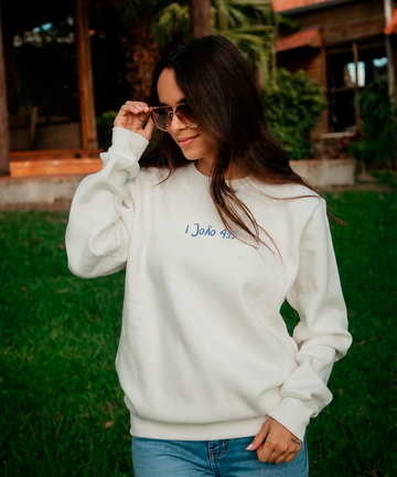 Moletom Ele Amou Primeiro Feminino Off White