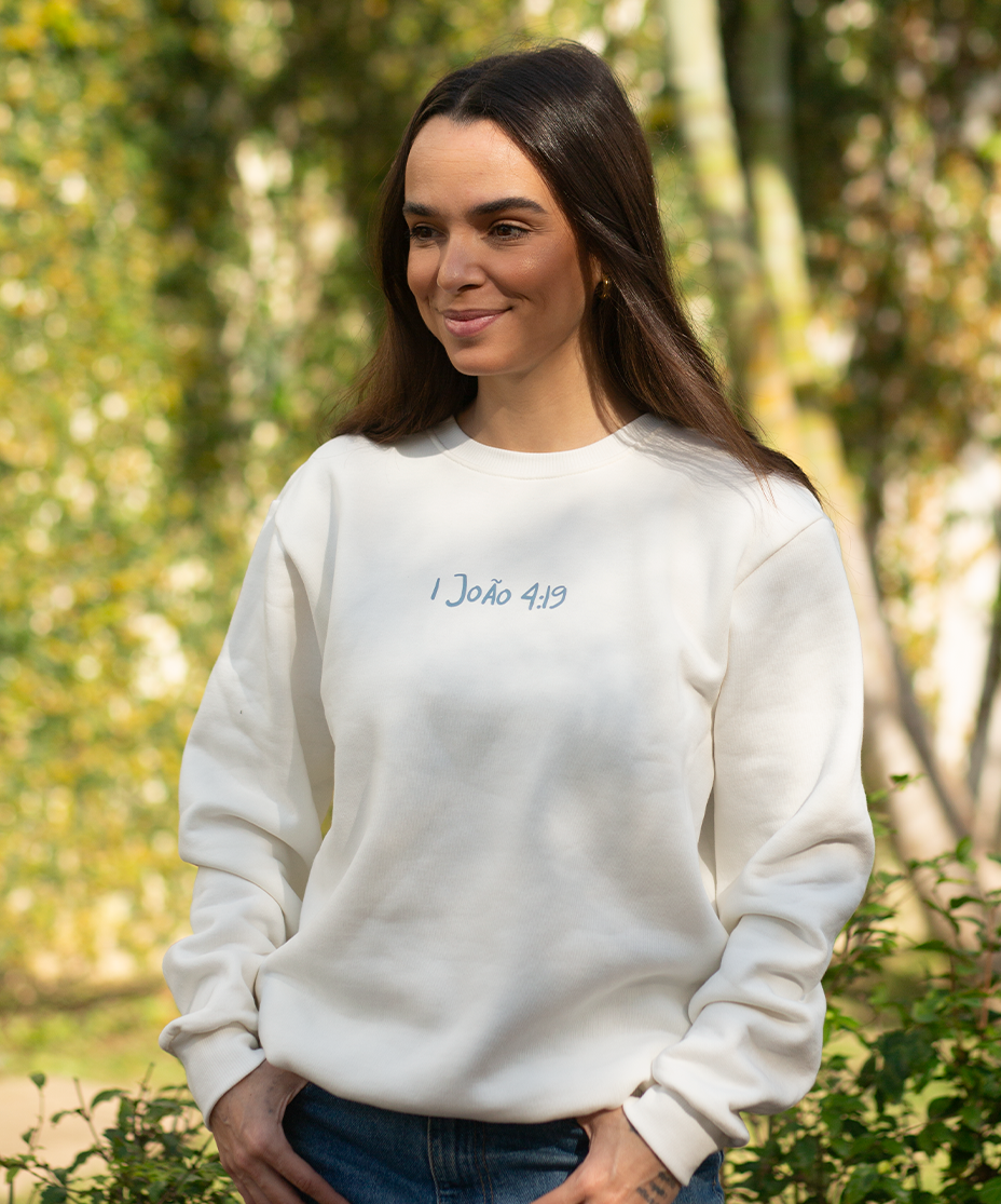 Moletom Ele Amou Primeiro Feminino Off White
