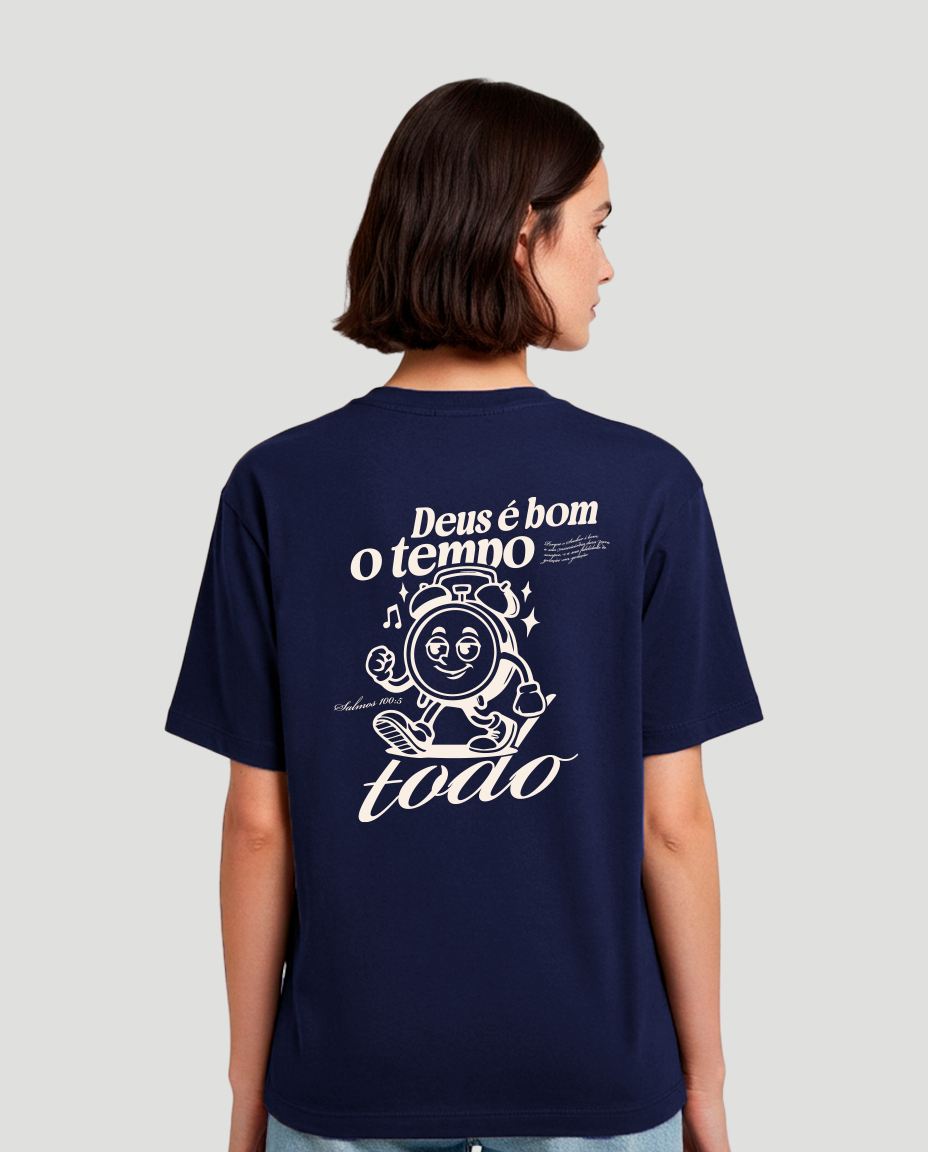 Camiseta Clássica Feminina - Deus é bom o tempo todo