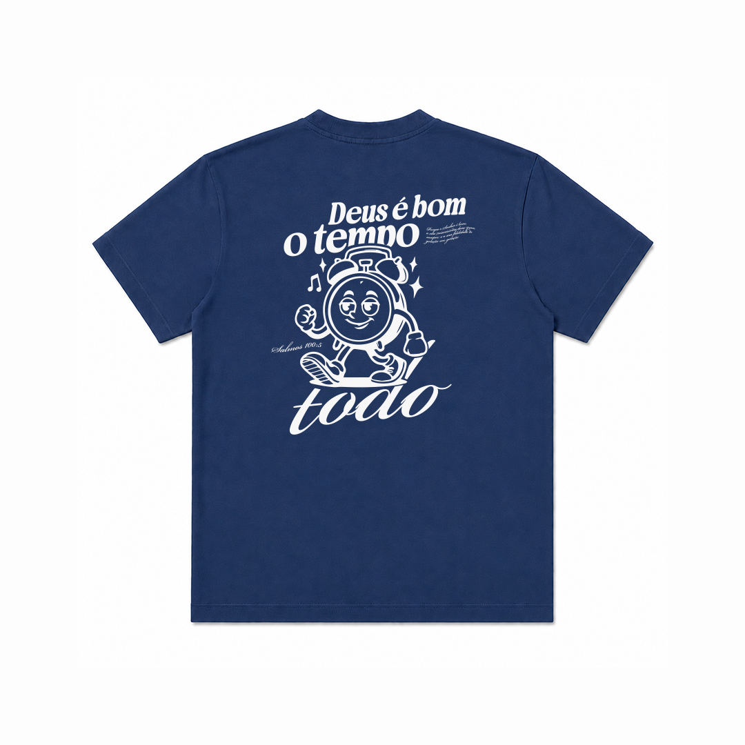 Camiseta Clássica Maculina - Deus é bom o tempo todo