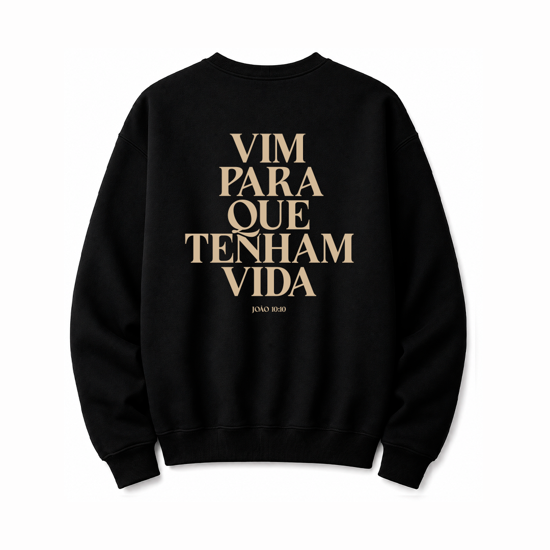 Moletom Vida Feminino Preto
