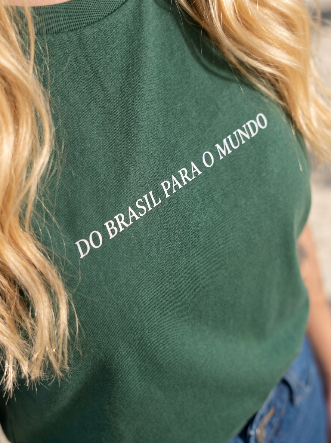 Camiseta Clássica Feminina - Do Brasil para o Mundo Verde