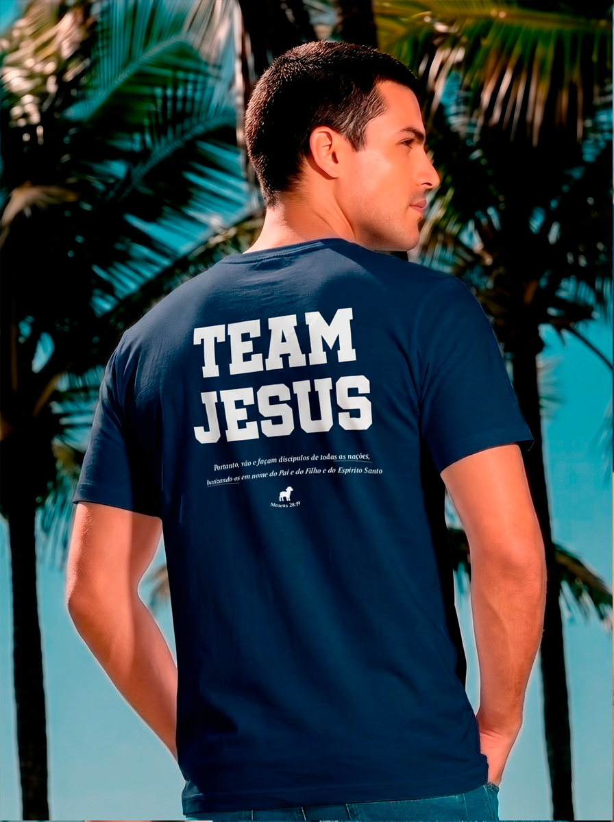 Camiseta Clássica Masculina - Brasil Azul