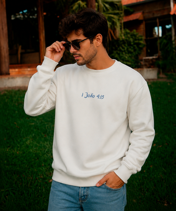 Moletom Ele Amou Primeiro Masculino Off White
