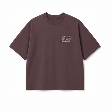 Camiseta Oversized Feminina - Deus escreve certo